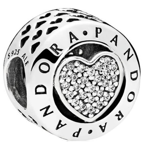 Authentic Signature Heart Charm, Clear CZ 796218CZ
