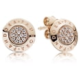 thumbnail image 1 of Authentic Signature Stud Earrings, Rose & Clear CZ 280559CZ, 1 of 2