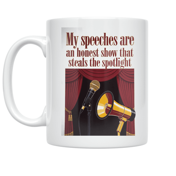 Authentic Speaking Design - Public Speaker - 11 oz Ceramic Coffee Mug