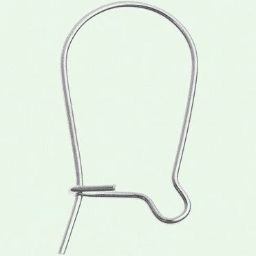 Large Sterling Silver Hammered Earring Hooks – Fishhook Style, 925, Pair