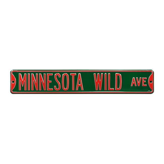 Minnesota Wild Green and Red Steel Avenue Sign