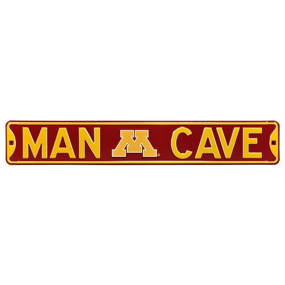 Maroon Minnesota Golden Gophers 6" x 36" Man Cave Steel Street Sign