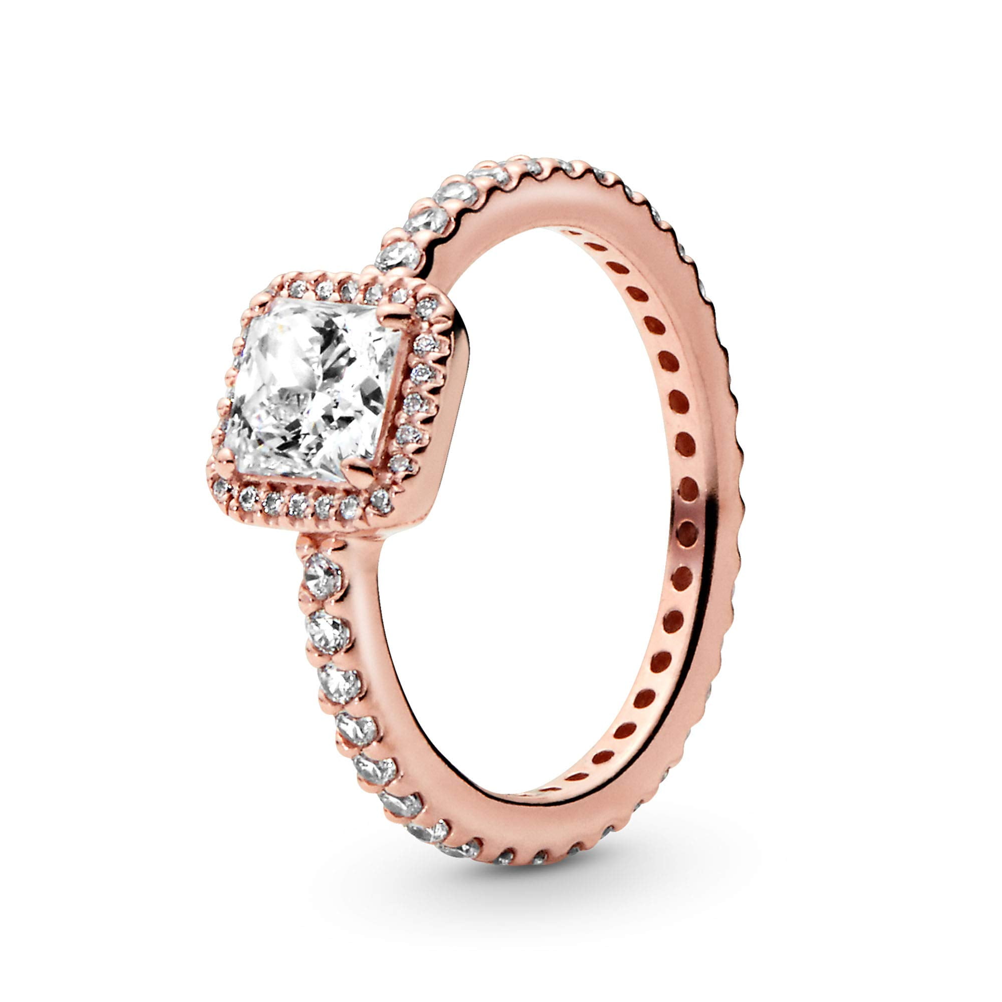 Authentic Timeless Elegance Ring Rose Clear CZ 180947CZ 54 7 US