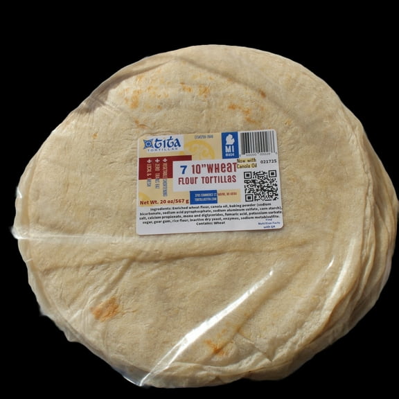 Authentic Tortillas Tita 10" Wheat Flour Tortillas - wheat flour - case of 7 - 20oz per pack of 7