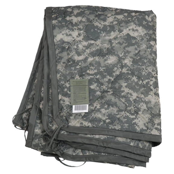 Authentic US Military Poncho Liner Blanket Woobie Camouflage Military Issue USGI Thermal Insulated (UCP/ACU)