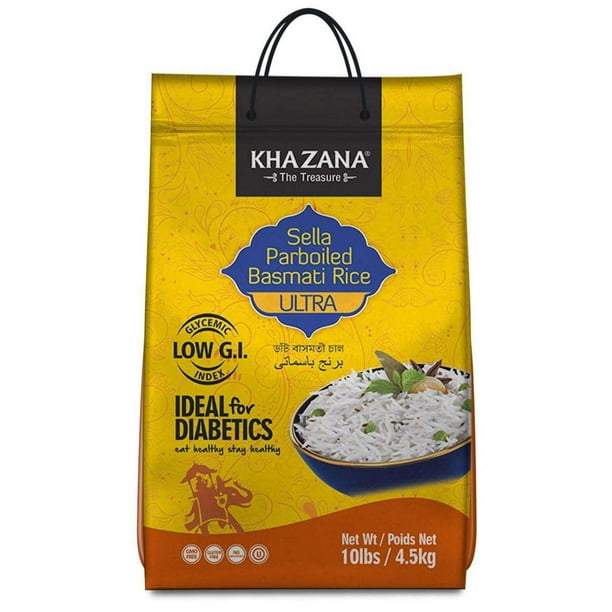 Authentic Ultra Long Parboiled Basmati Rice - 10Lb Resealable Ziploc Bag | Non-Gmo, Gluten-Free, Kosher, Cholesterol Free | Aromatic & Premium Flavorful Grain From India