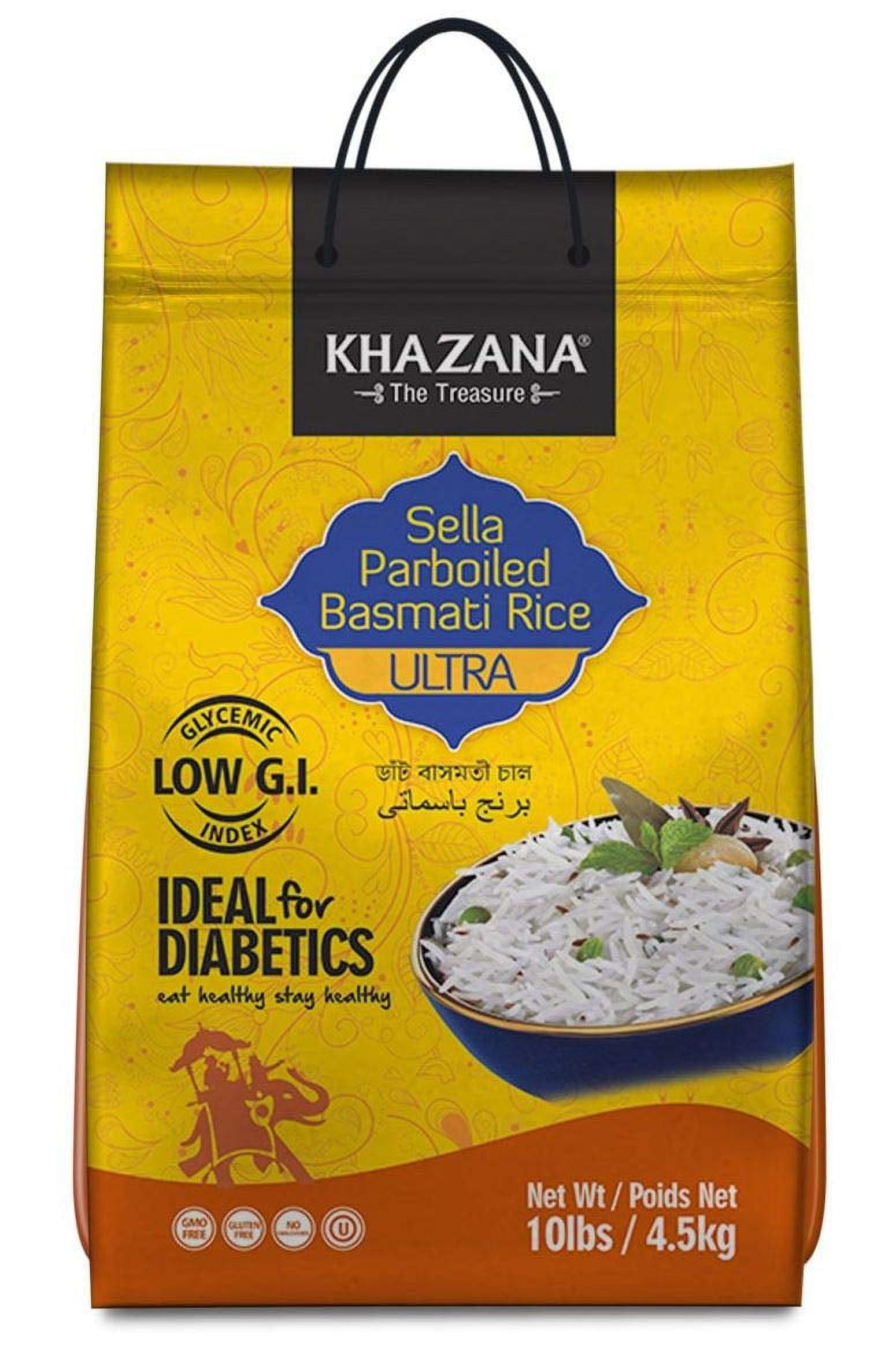 Authentic Ultra Long Parboiled Basmati Rice 10lb Resealable Ziploc
