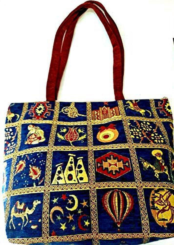 Thai Krajood woven bag ​handbag handmade decor colorful fabric wooden bead  | eBay
