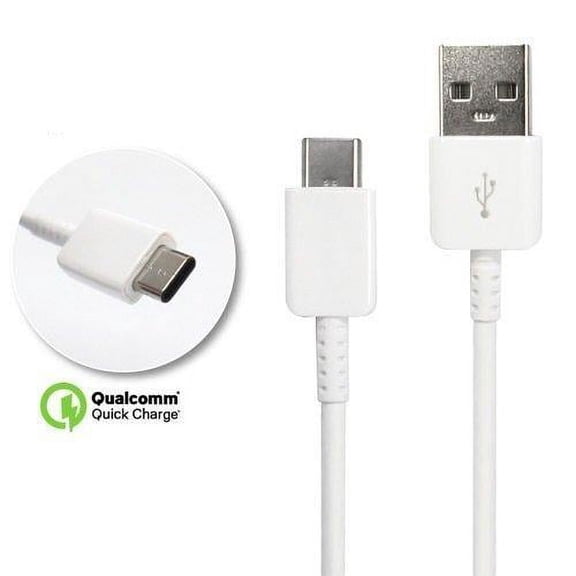 Authentic V20 USB to Type-C Charging and Transfer Cable. (White / 3.3Ft) - New