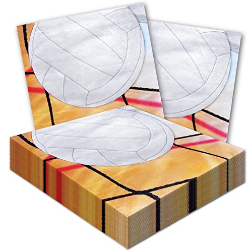 Authentic Volleyball Graphics Luncheon Napkins 32 Pack Biodegradable