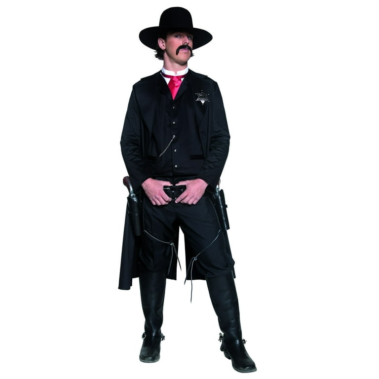 Authentic Western Sheriff Deluxe Costume Adult Black Authentic Western Sheriff Deluxe Costume Adult Black