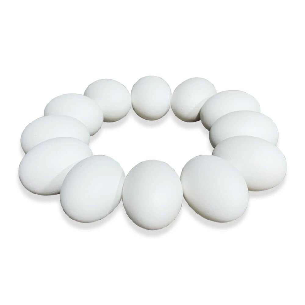 Authentic White Wooden Eggs - for Easter Egg Decorating, Arts and Crafts - Matte White Eggs Specifically Designed to be Used with All Eggmazing Egg Decorators (24 Pack)