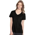 thumbnail image 1 of Authentic Women's Jersey V-Neck Tee, Black - S, 1 of 6