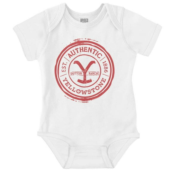 Authentic Yellowstone Ranch Stamp Romper Boys or Girls Infant Baby Brisco Brands 24M