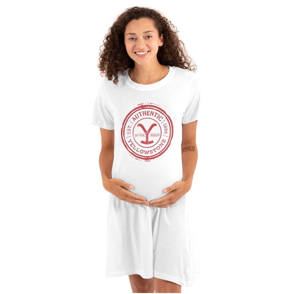 Yellowstone Dutton Ranch Stamp Women's Maternity Dress Brisco Brands M