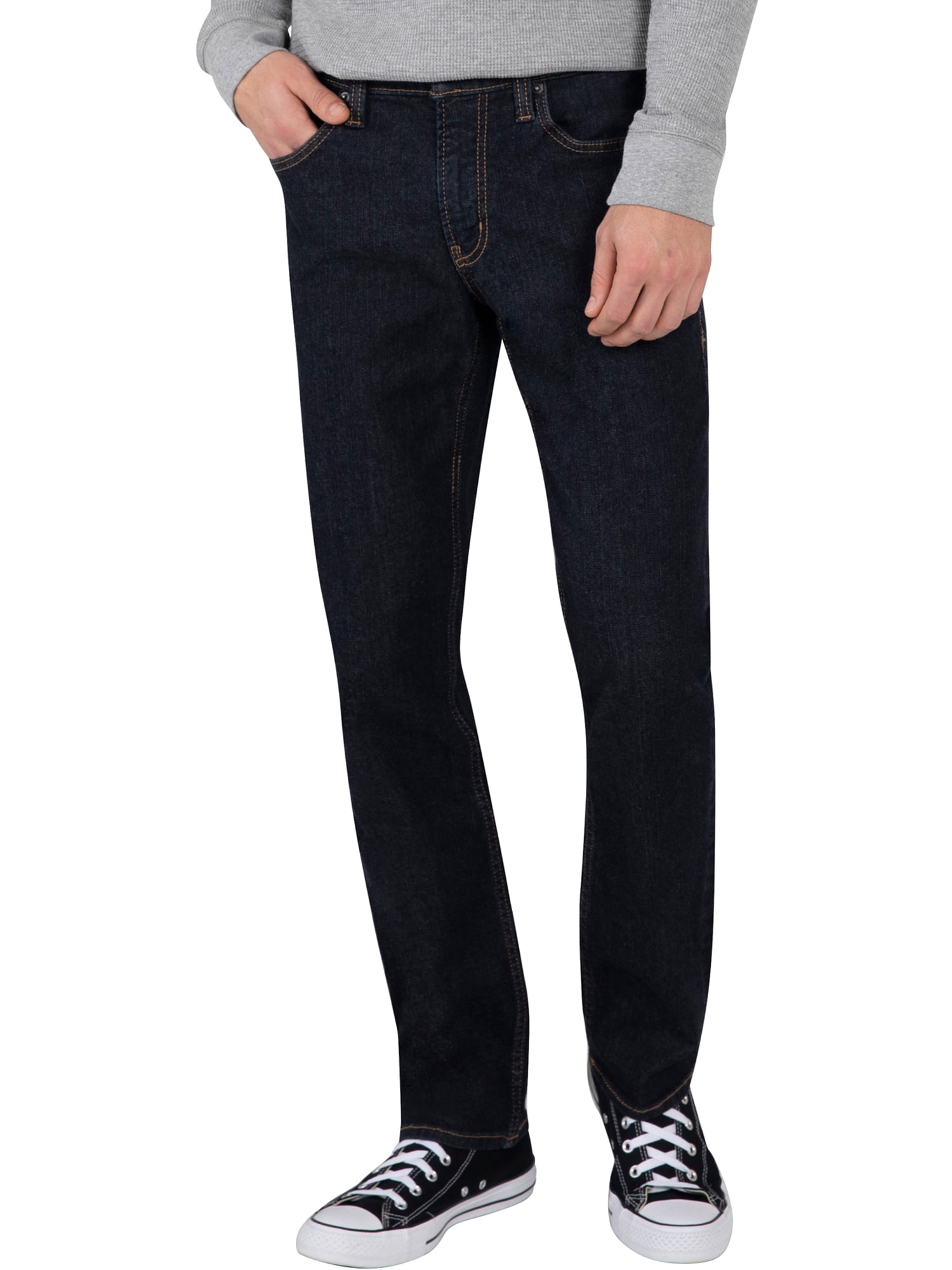 Authentic by Silver Jeans Co. Men's Slim Fit Tapered Leg Jean, Waist ...