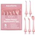 thumbnail image 1 of Authentic water flosser replacement heads - 5 replacement heads, 4 types: standard, periodontal, orthodontic, and tongue scraper - genuine parts (blush color), 1 of 4