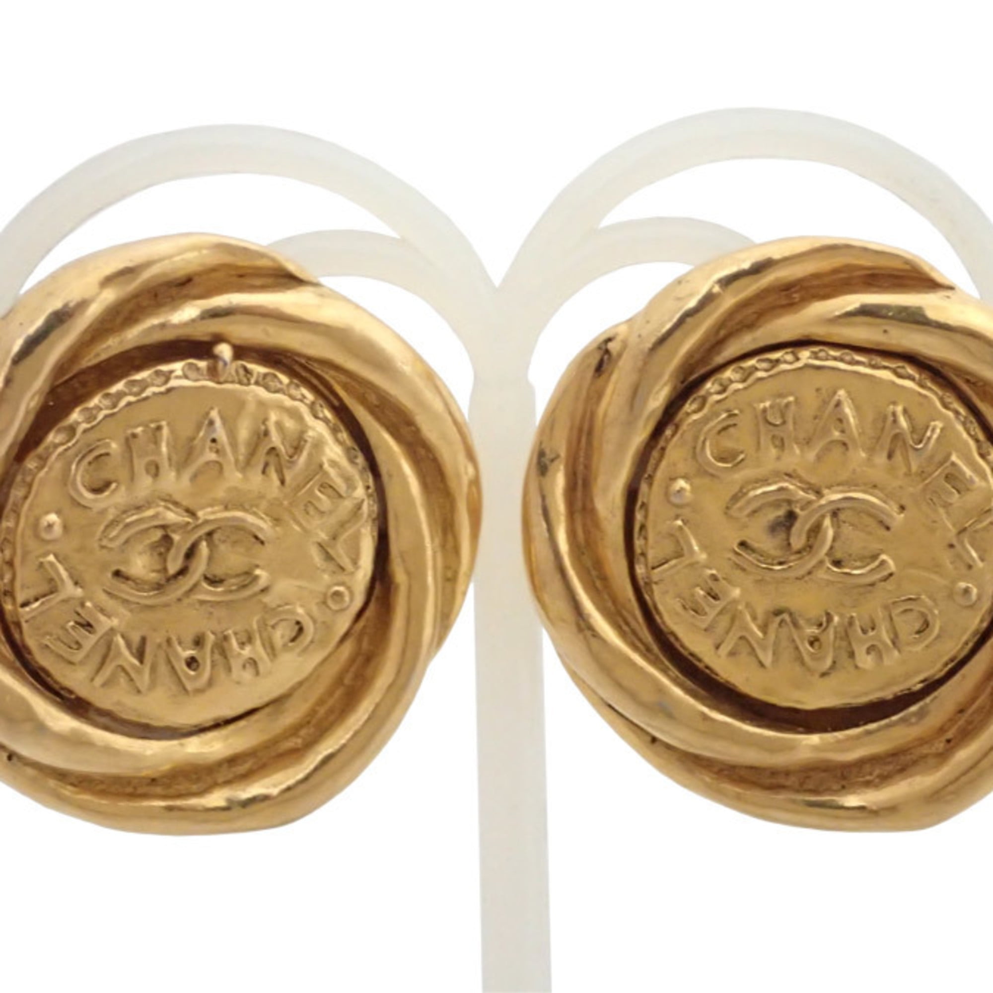 Chanel Clear Vintage Strass Clip-On Earrings