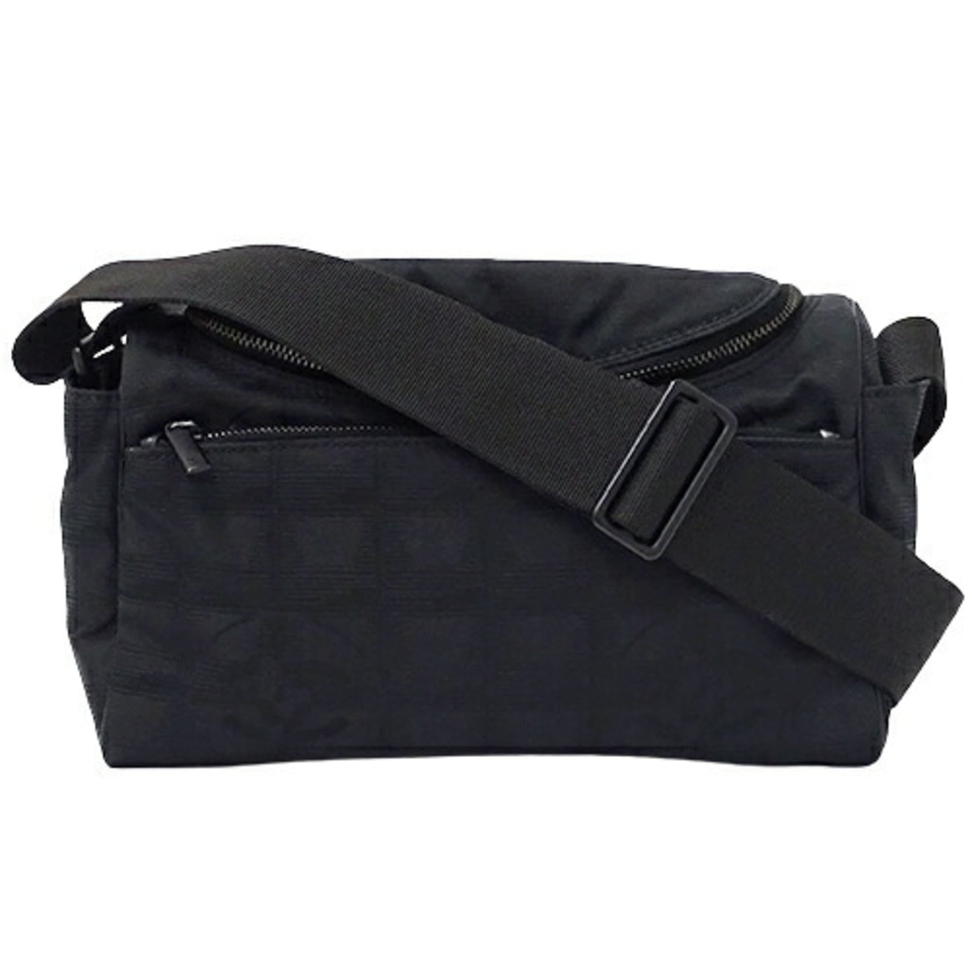 Authenticated Used Chanel Women's Nylon Shoulder Bag Black