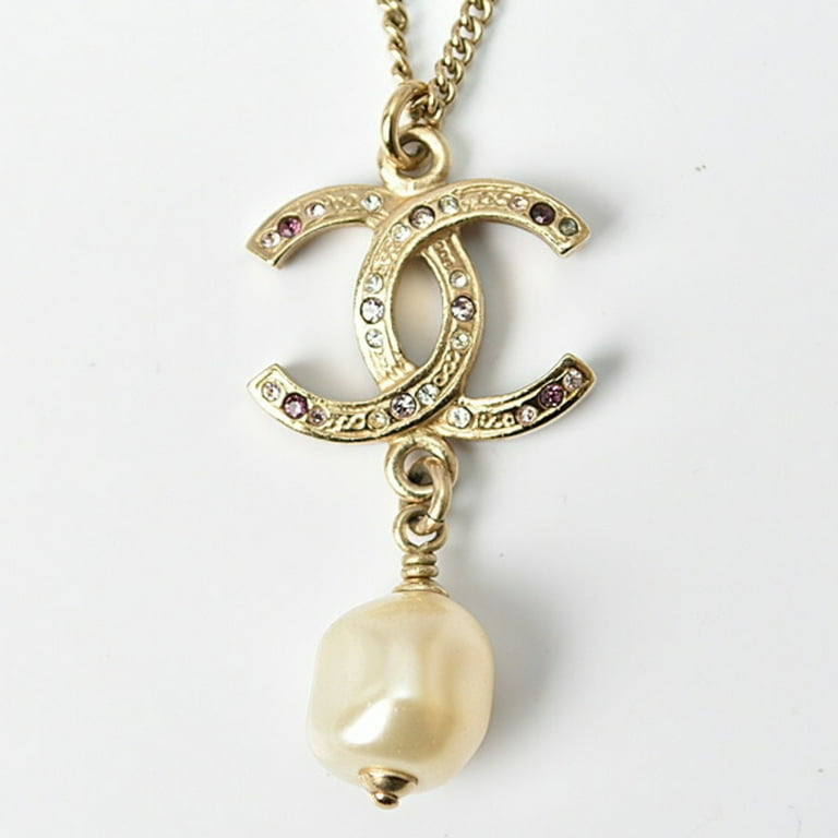 Authenticated Used Chanel necklace pendant CHANEL coco mark