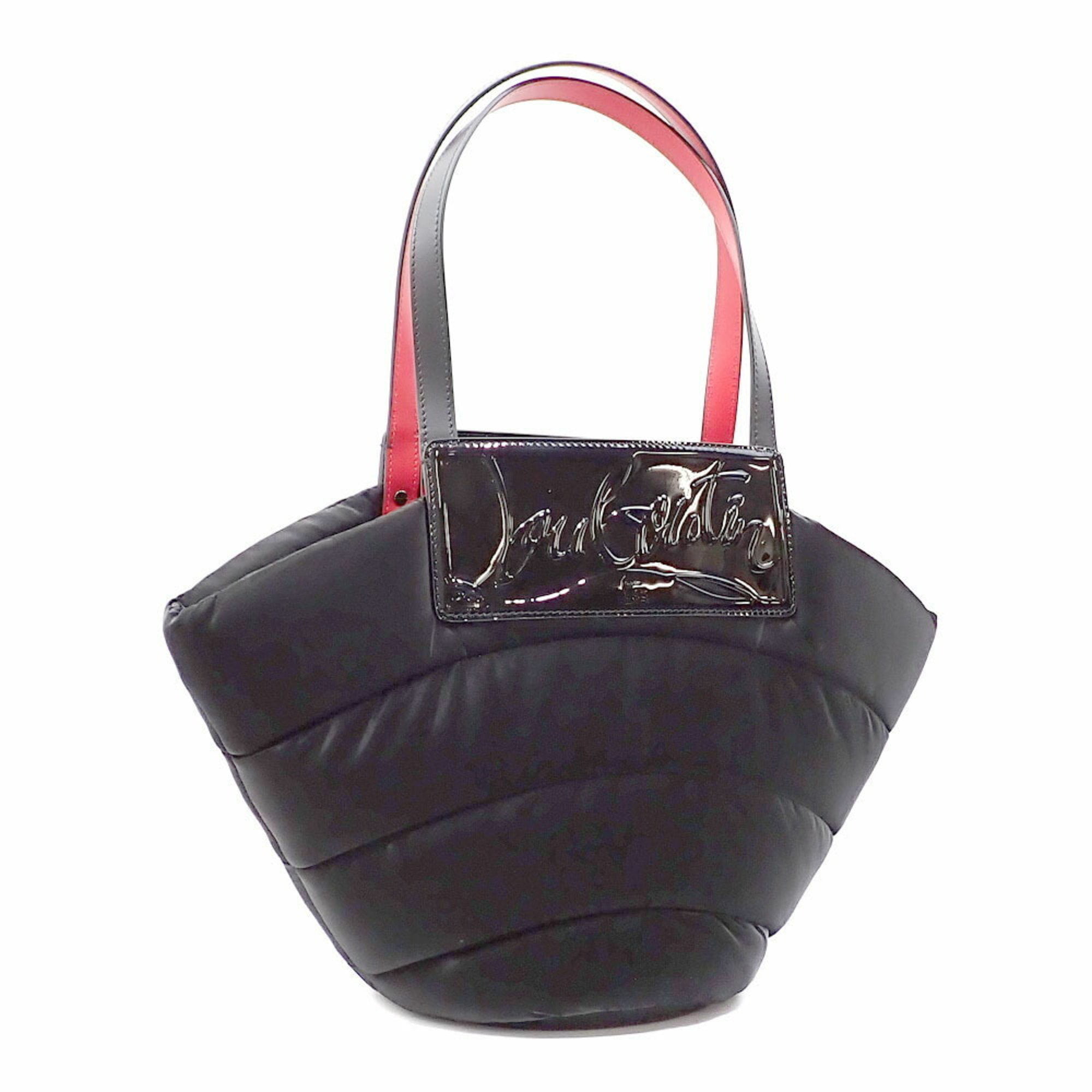 Authenticated Used Christian Louboutin Tote Bag Ladies Black Red
