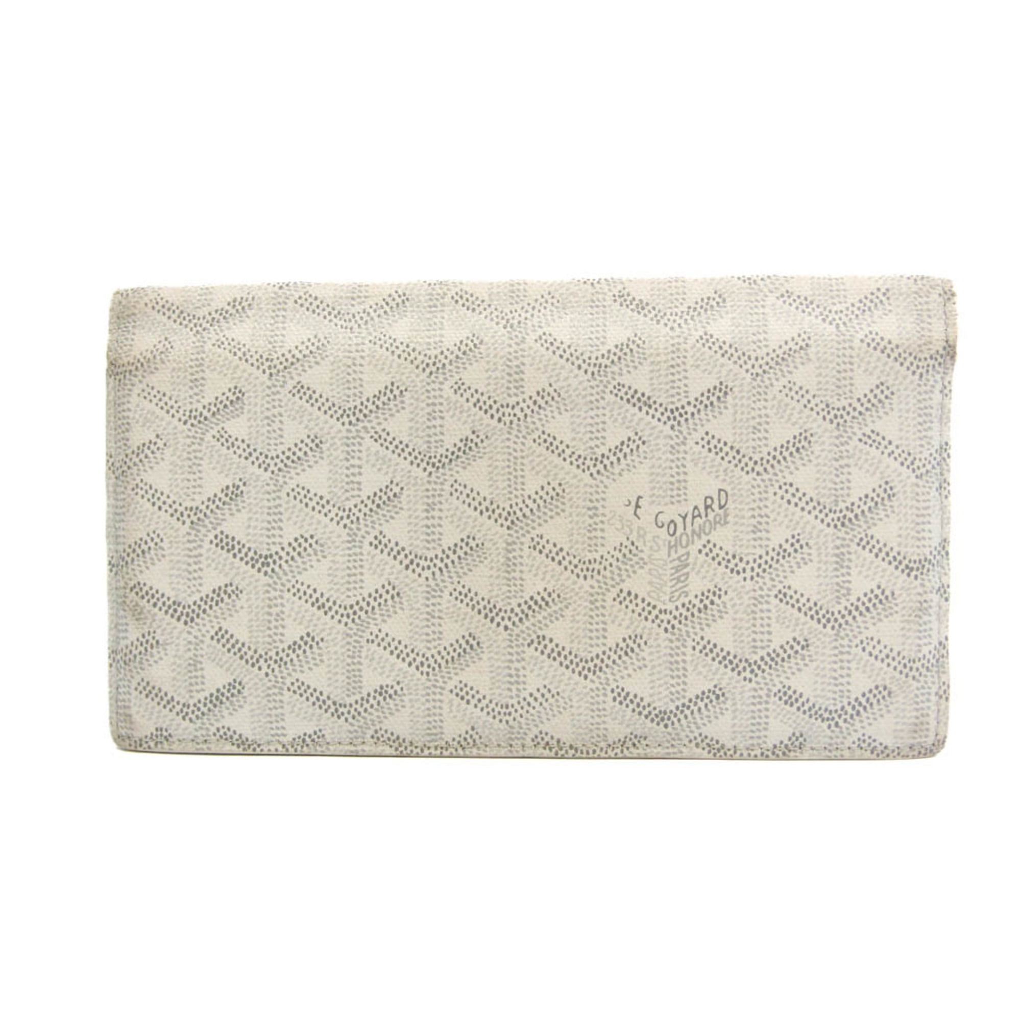 GOYARD Unisex Calfskin Canvas Folding Wallet Logo Long Wallets