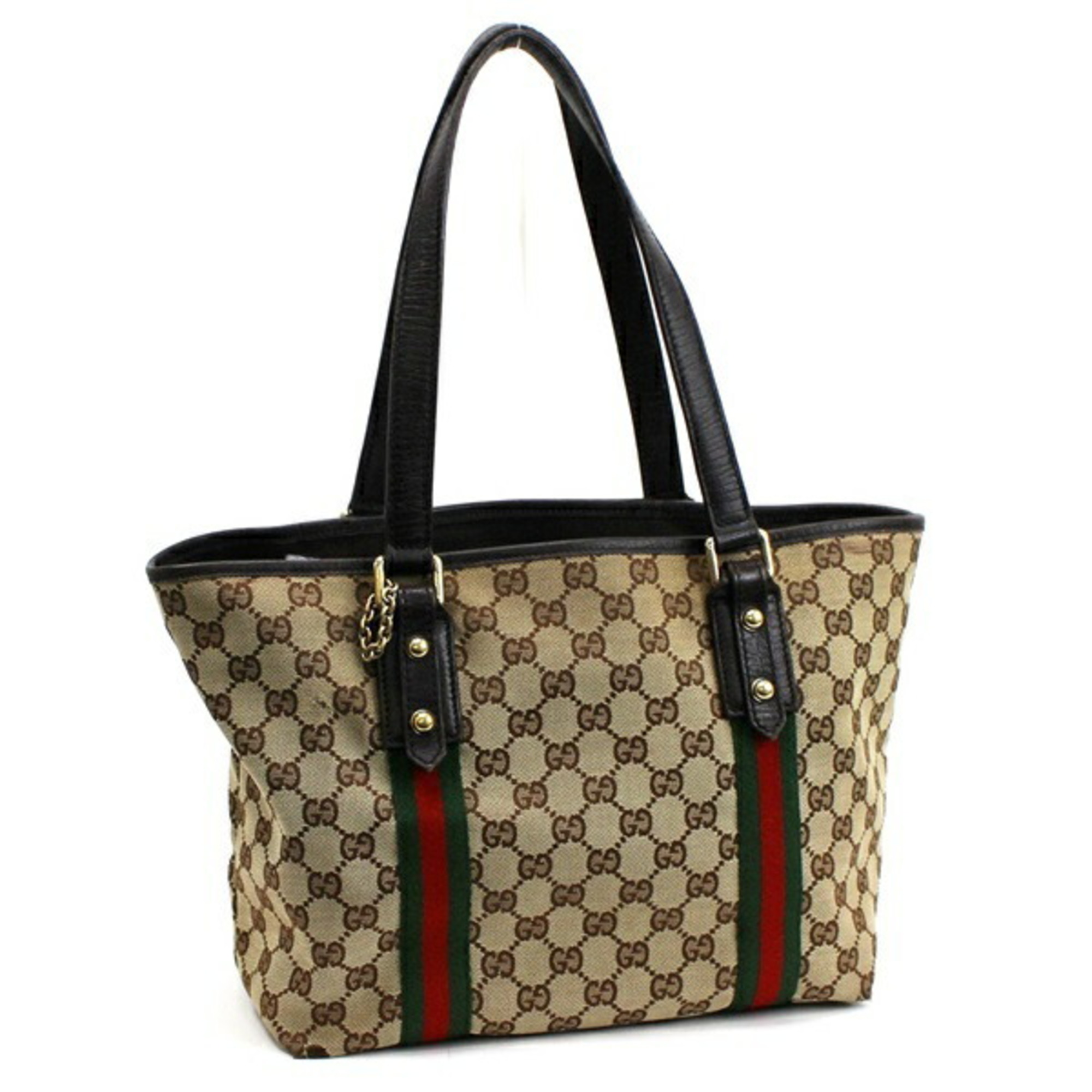 Authenticated Used Gucci GG Canvas Sherry Line Tote Bag Shoulder x ...