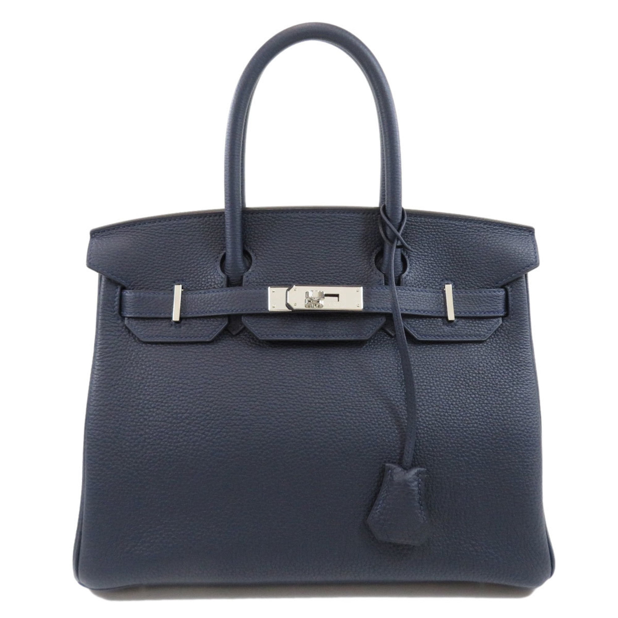 Authenticated Used Hermes Birkin 30 Blue Nuit Handbag Togo Ladies 