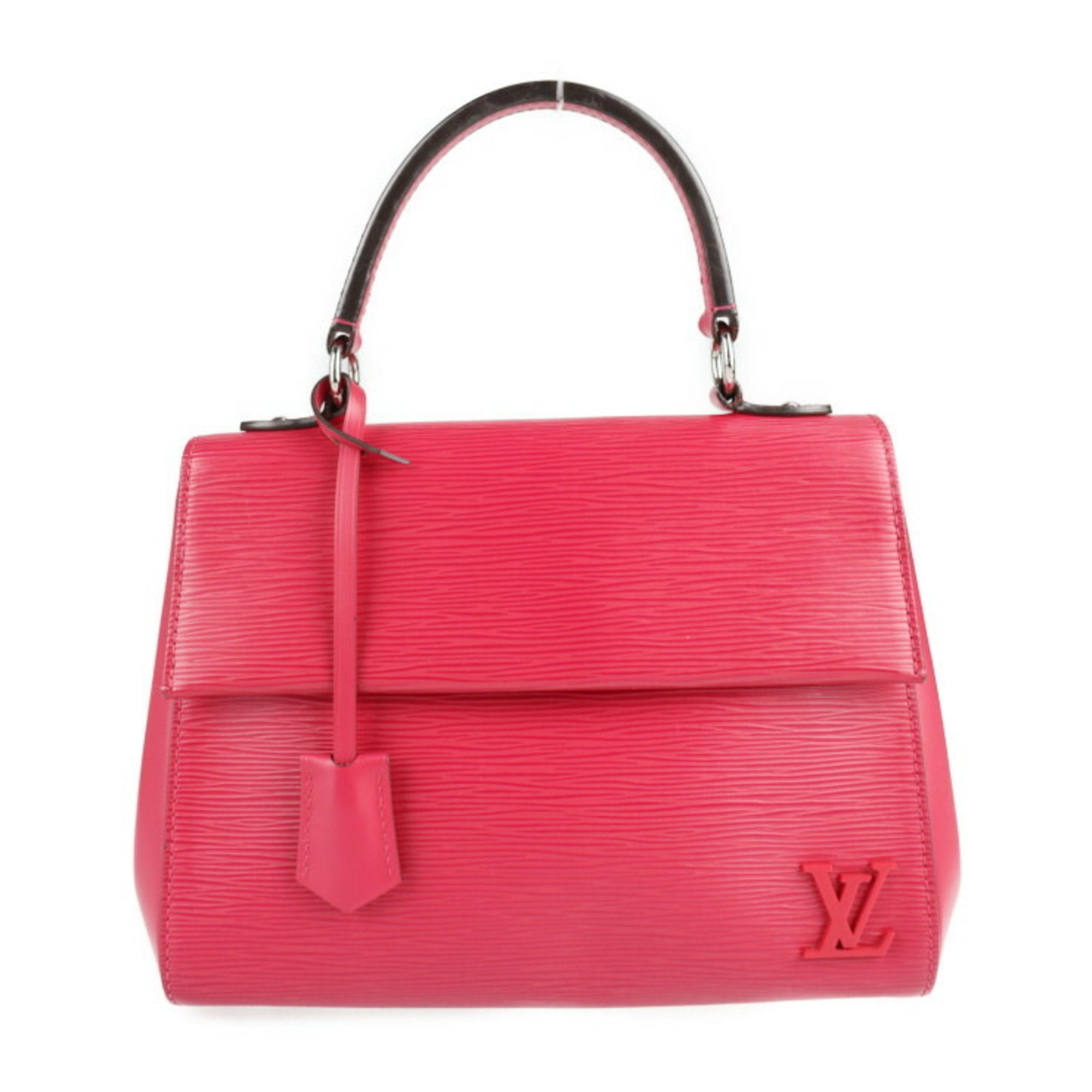 Authenticated Used LOUIS VUITTON Louis Vuitton Cluny BB Handbag M42051 Epi  Leather Hot Pink 2WAY Shoulder Bag Tote Shopping 