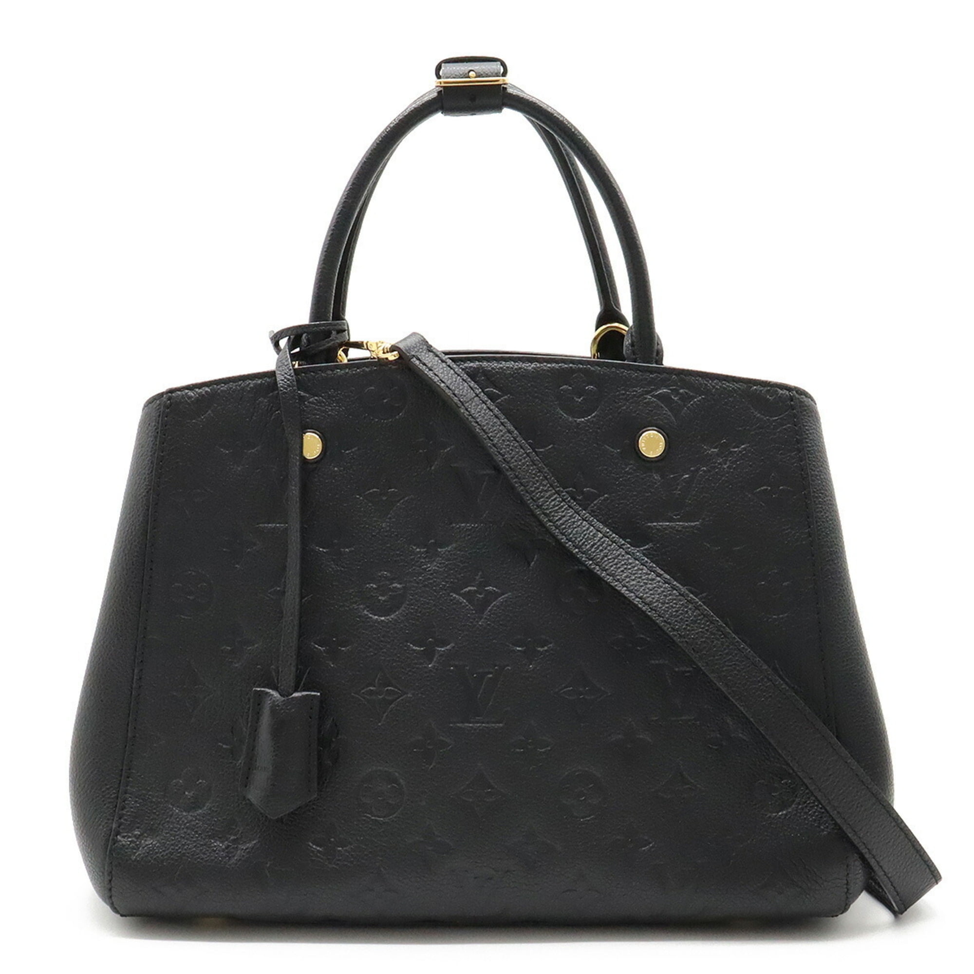 Louis Vuitton - Authenticated Montaigne Handbag - Leather Black For Woman, Never Worn