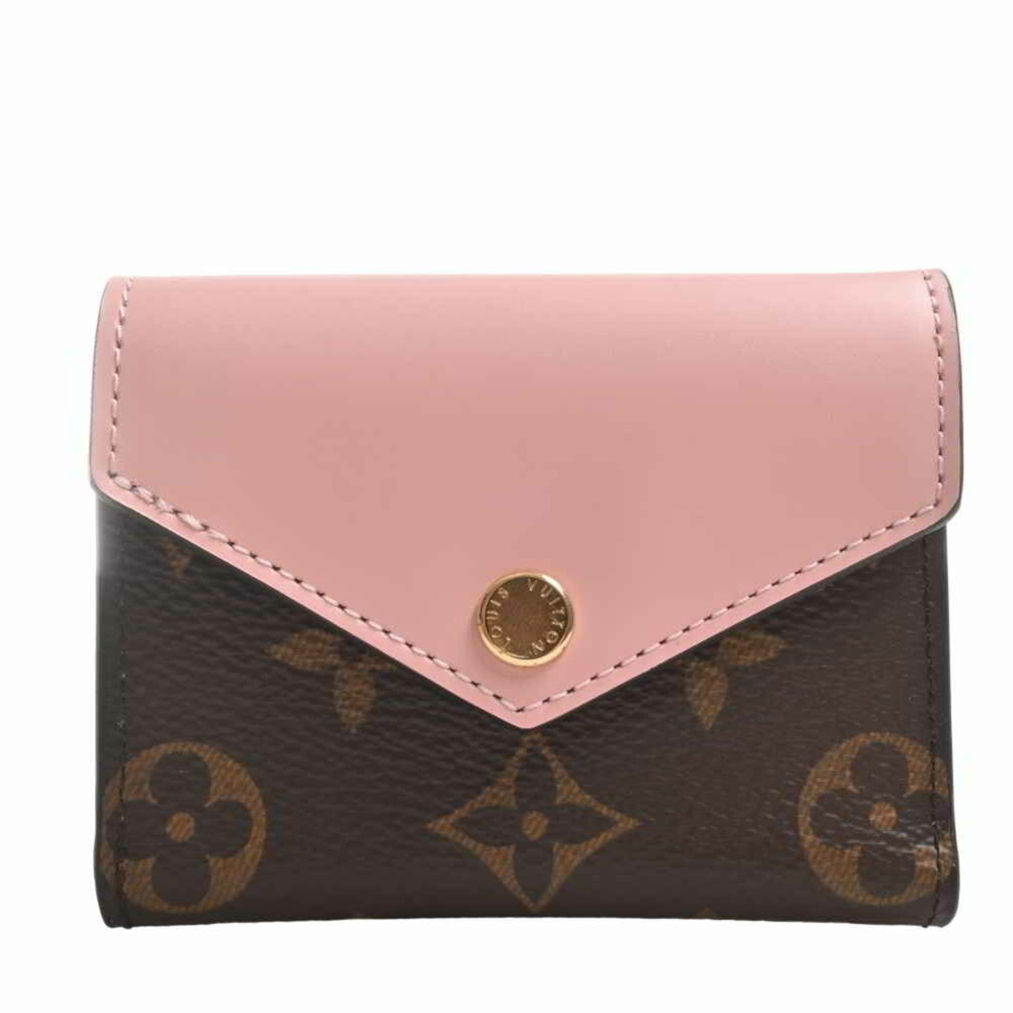 Authenticated Used LOUIS VUITTON Louis Vuitton Monogram Portefeuille Zoe  Trifold Wallet M62933 Brown Pink 