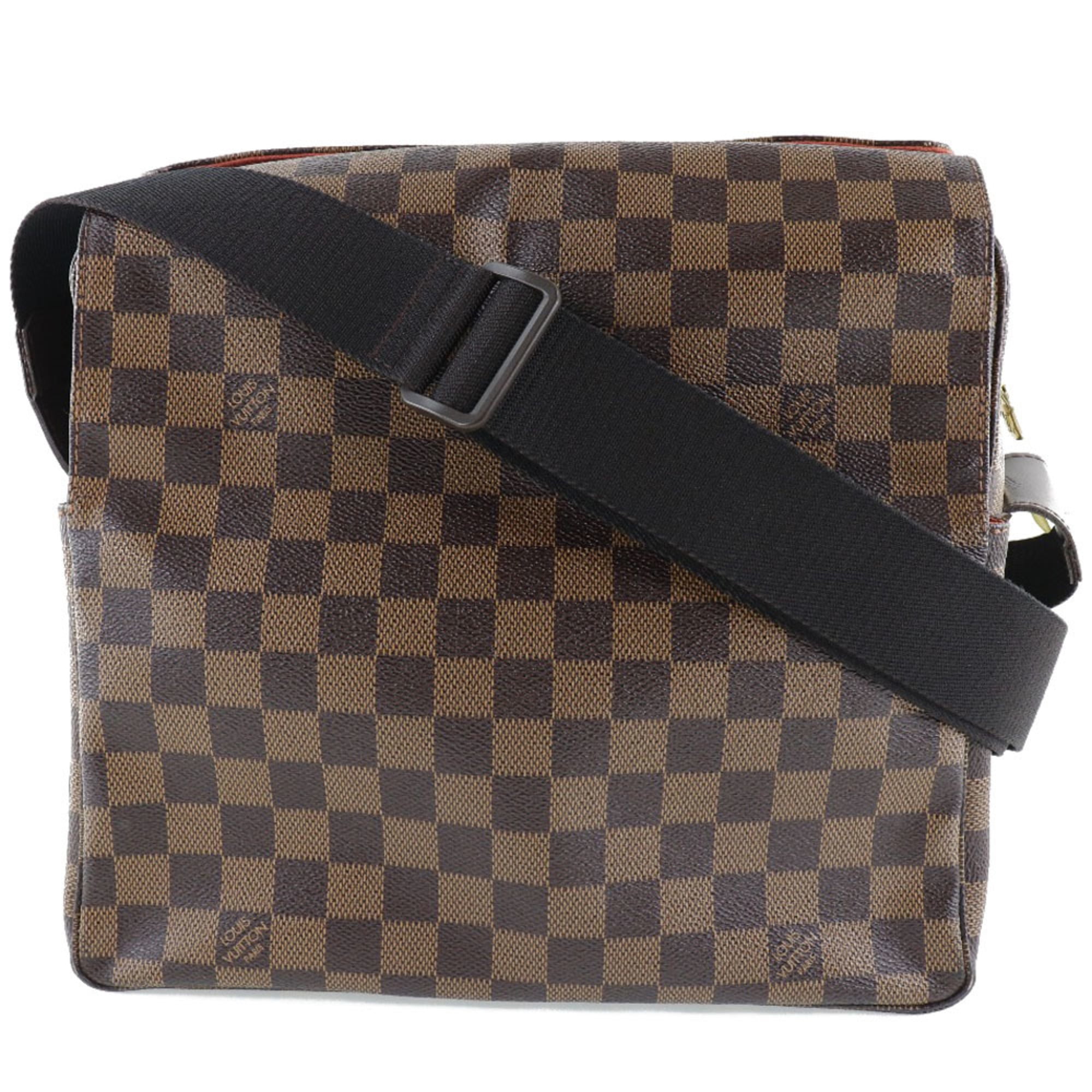 Authenticated Used LOUIS VUITTON Louis Vuitton Naviglio N45255 Damier  Canvas Brown SR0034 Unisex Shoulder Bag 