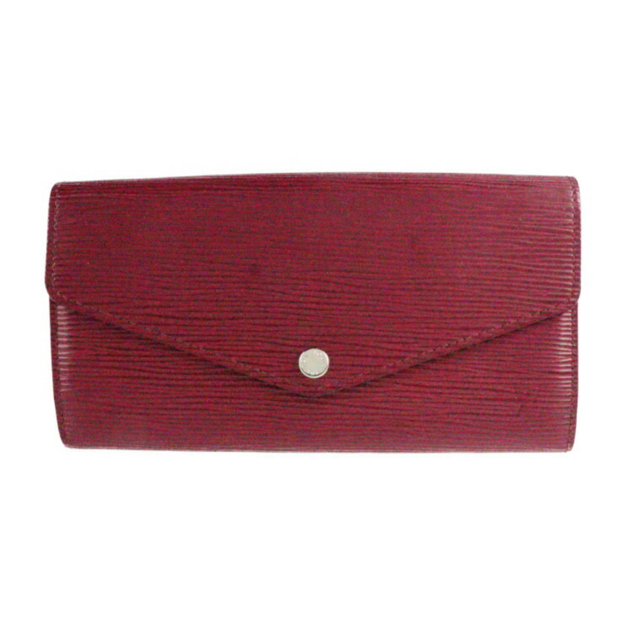 Authenticated Used LOUIS VUITTON Louis Vuitton Portefeuille Sarah Bifold  Wallet M60580 Epi Leather Fuchsia Red Purple Long 