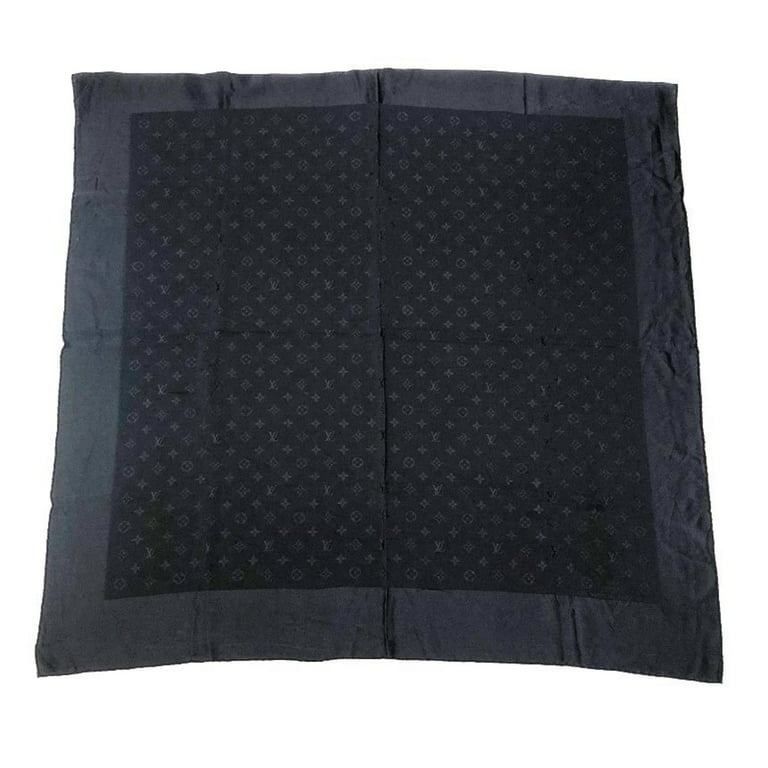Louis Vuitton Carre Monaco Scarf Monogram Black Noir 100% Silk Unisex