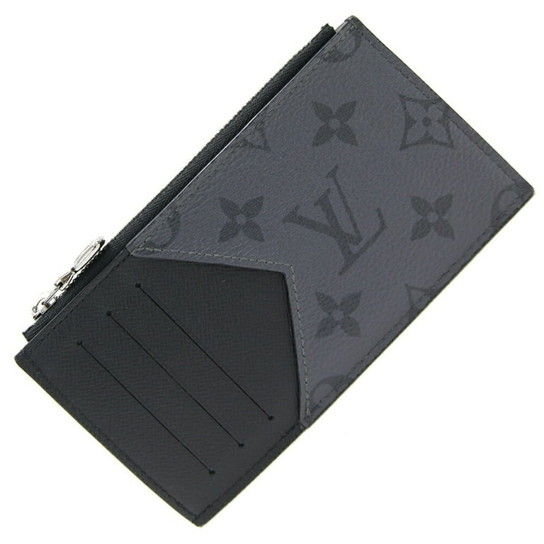 Authenticated Used Louis Vuitton Coin Case Monogram Eclipse Card Holder  M69533 Fragment Purse Men's Reverse LOUIS VUITTON 