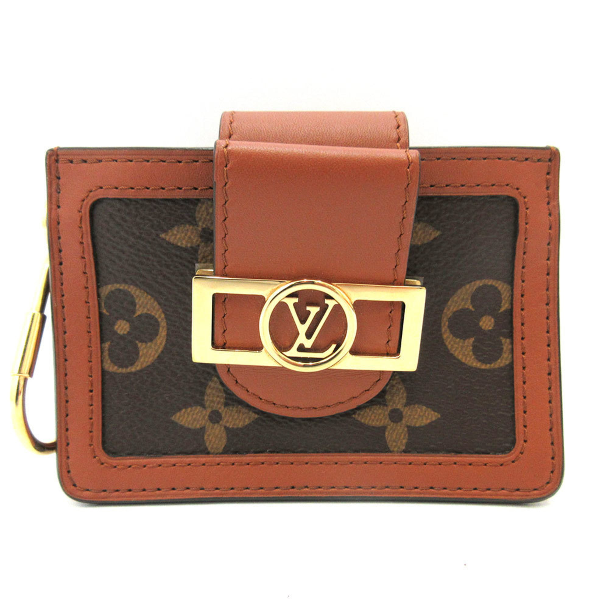 Authenticated Used Louis Vuitton Dauphine Multicult Brown Card Case Coin  Ladies Monogram Reverse M68751 LOUIS VUITTON 