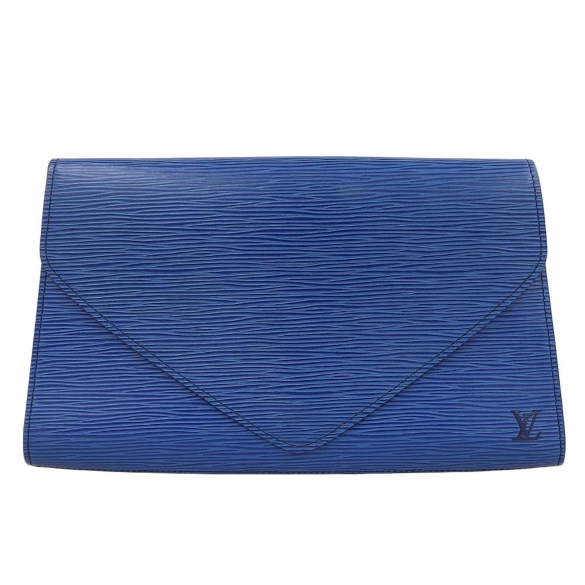 Authenticated Used Louis Vuitton LOUIS VUITTON Epi Art Deco Second Bag  Clutch Toledo Blue M52635 
