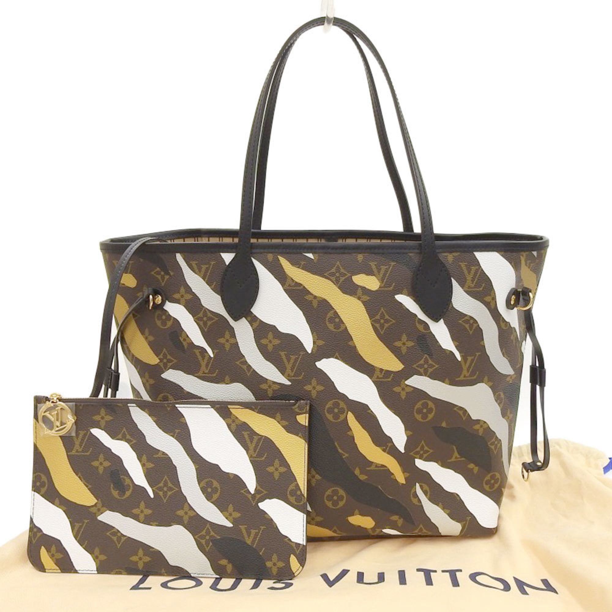 Authenticated Used Louis Vuitton LOUIS VUITTON Monogram Camouflage  Neverfull MM Tote Bag LOL Collaboration Limited M45201 