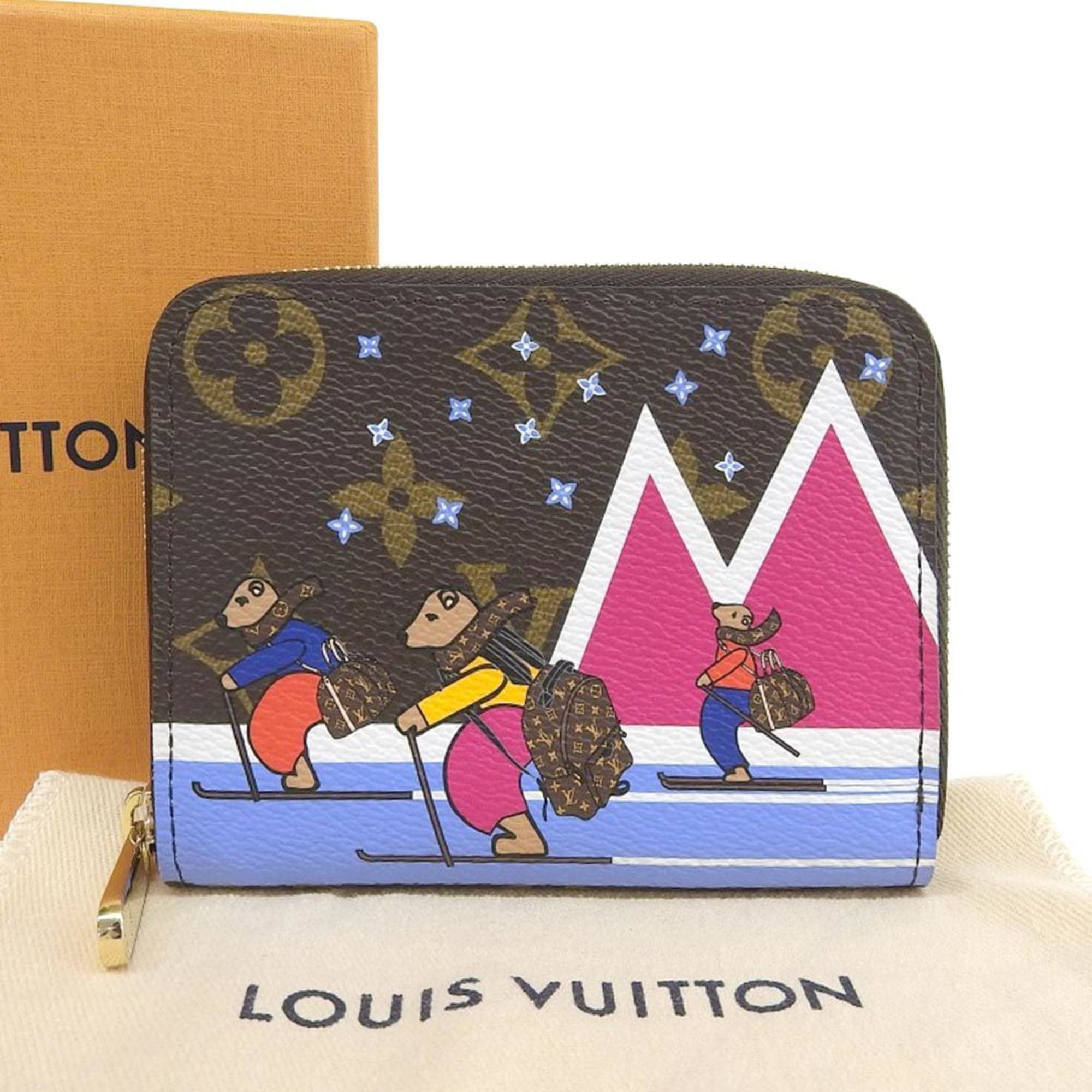 Authenticated Used Louis Vuitton LOUIS VUITTON Monogram Zippy Coin Purse  Round Zip Case Bear M63831 