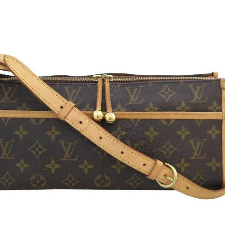 Authenticated Used Louis Vuitton LOUIS VUITTON Shoulder Bag Monogram  Popincourt Ron Canvas Brown Gold Women's M40008 