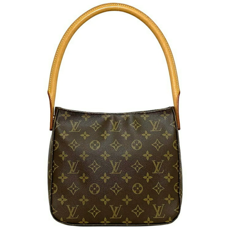 Authenticated used Louis Vuitton Looping mm Brown Beige Monogram M51146 Fl0081 Louis Vuitton Handbag Ladies Nume Leather, Adult Unisex, Size: (HxWxD)
