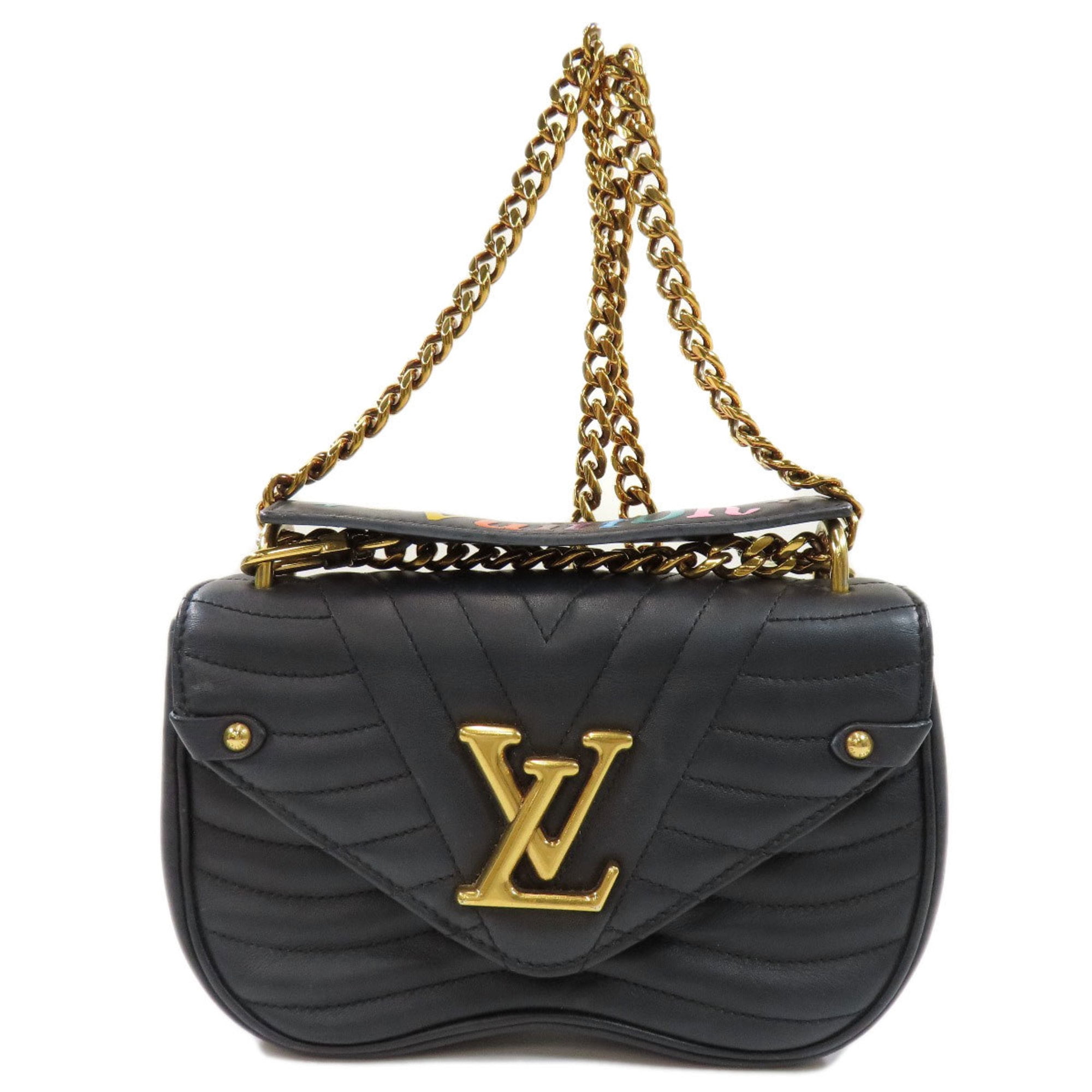 Authenticated Used Louis Vuitton M51683 New Wave Chain Bag Shoulder Leather  Ladies LOUIS VUITTON 