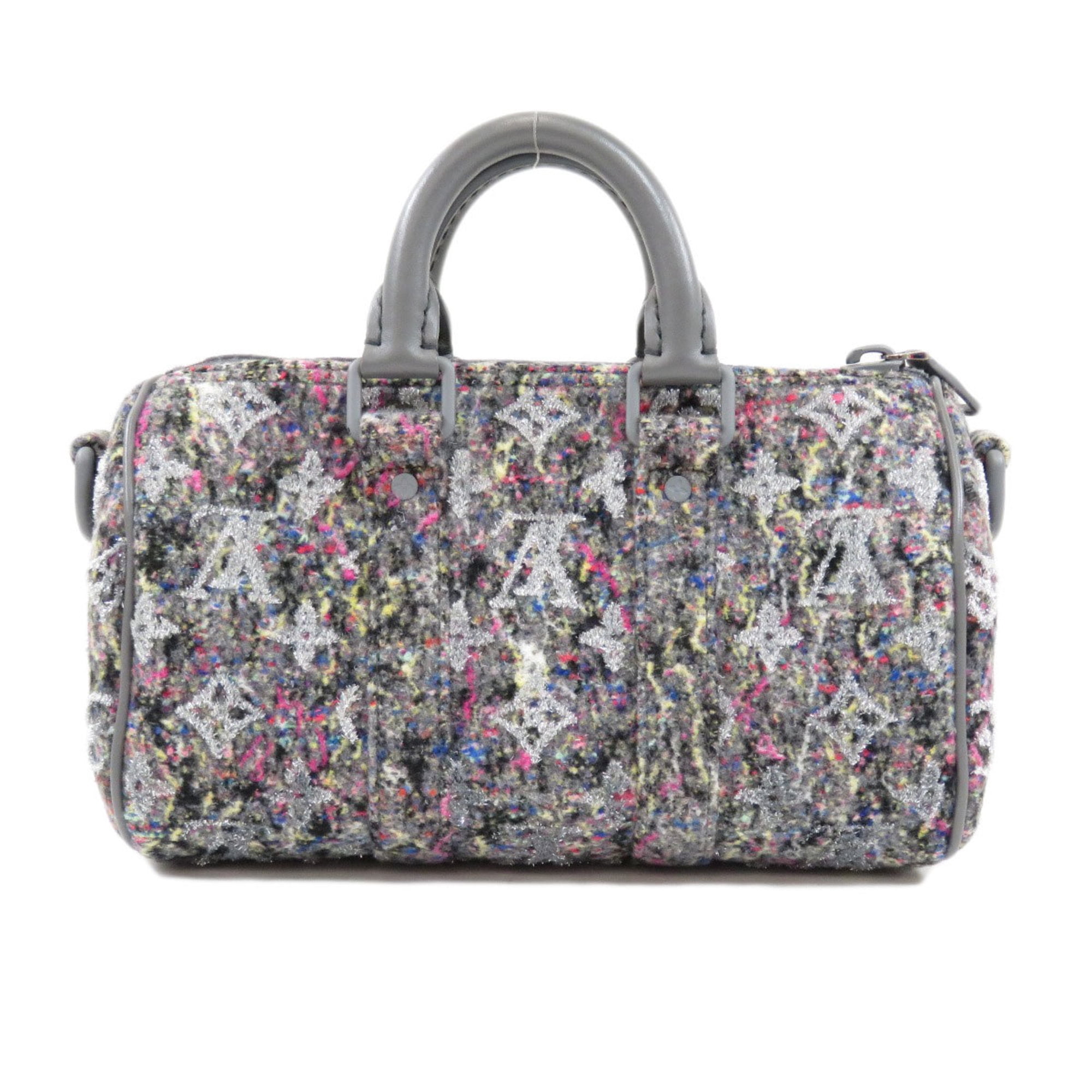Authenticated Used Louis Vuitton M80821 Keepall XS LV Felt 2021 Collection  Handbag Felt/Leather Women's 