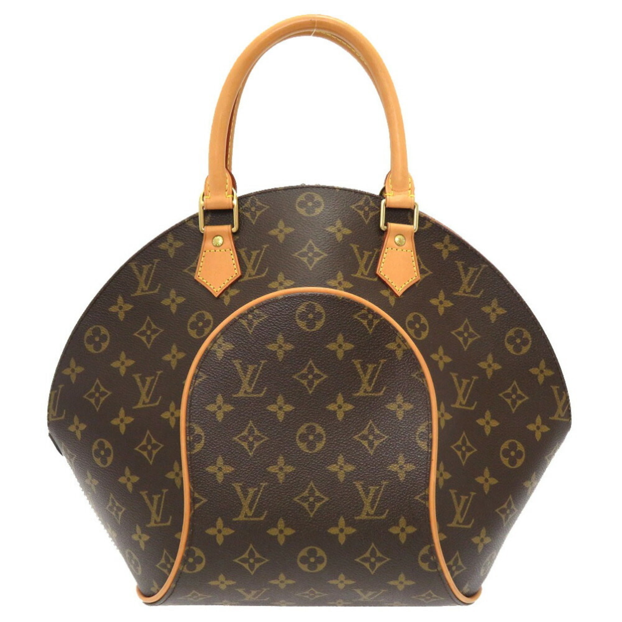 Louis Vuitton Alma MM Monogram LV Satchel Purse Brown Bag Handbag Large Tote  Zip