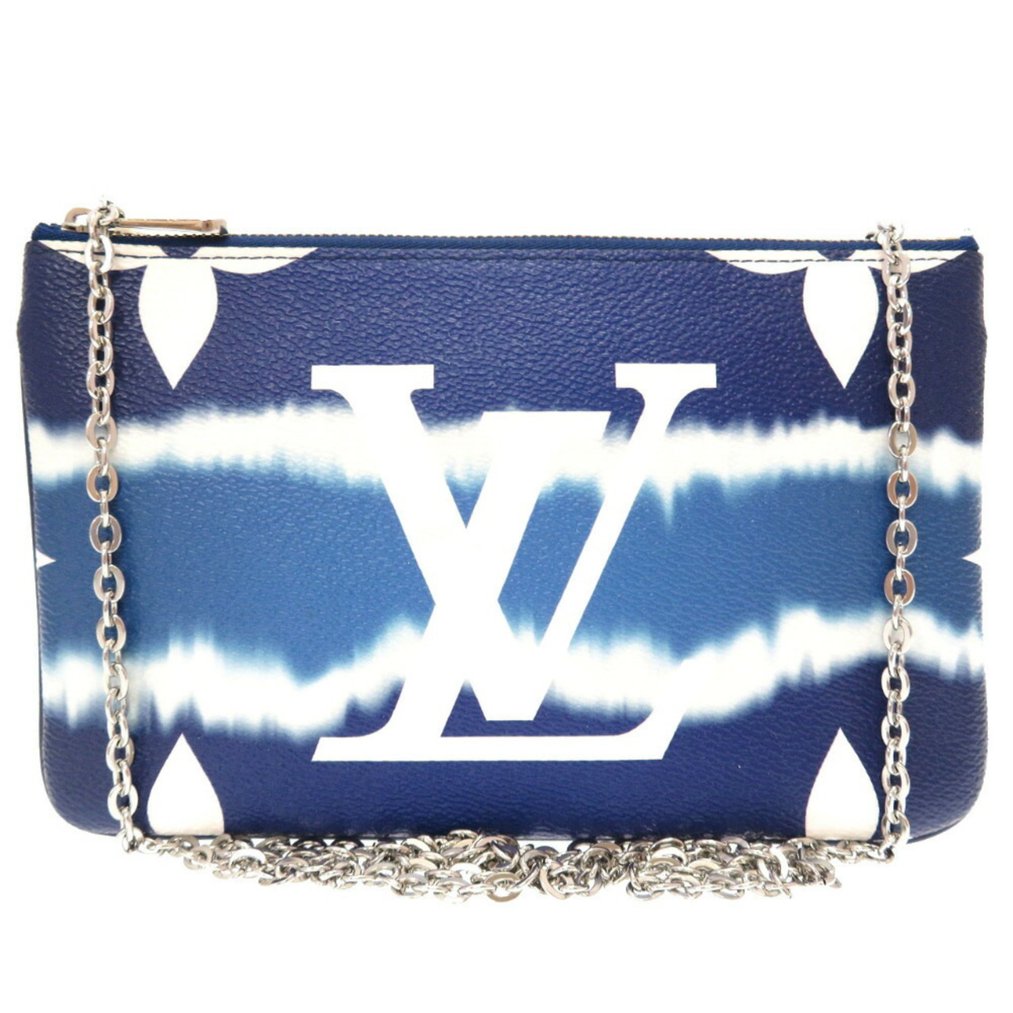 Authenticated Used Louis Vuitton Monogram Giant LV Escal Pochette Double  Zip M69124 Blue Shoulder Bag 