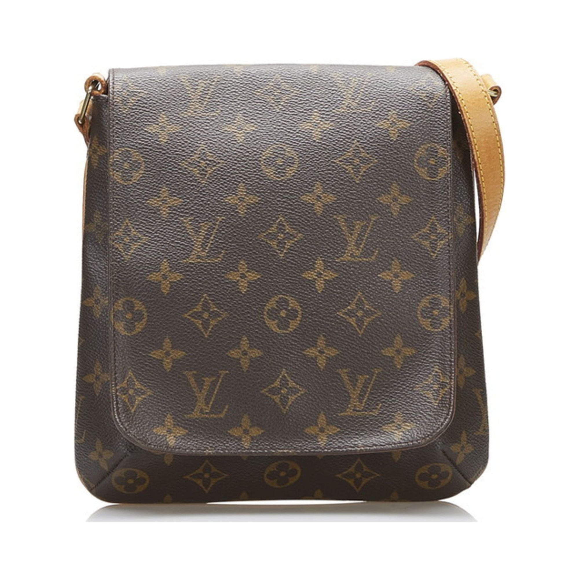 Authenticated Used Louis Vuitton Monogram Musette Salsa Short Shoulder Bag  M51387 Brown PVC Leather Ladies LOUIS VUITTON 