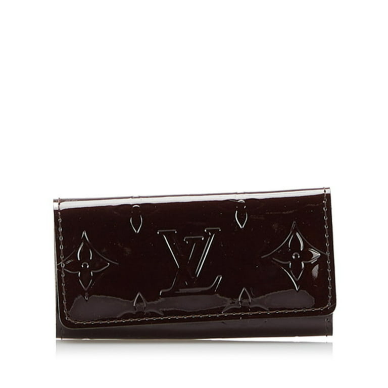 Authenticated Used Louis Vuitton Monogram Vernis Multicle 4 Key Case M93517  Amaranto Brown Purple Patent Leather Women's LOUIS VUITTON 