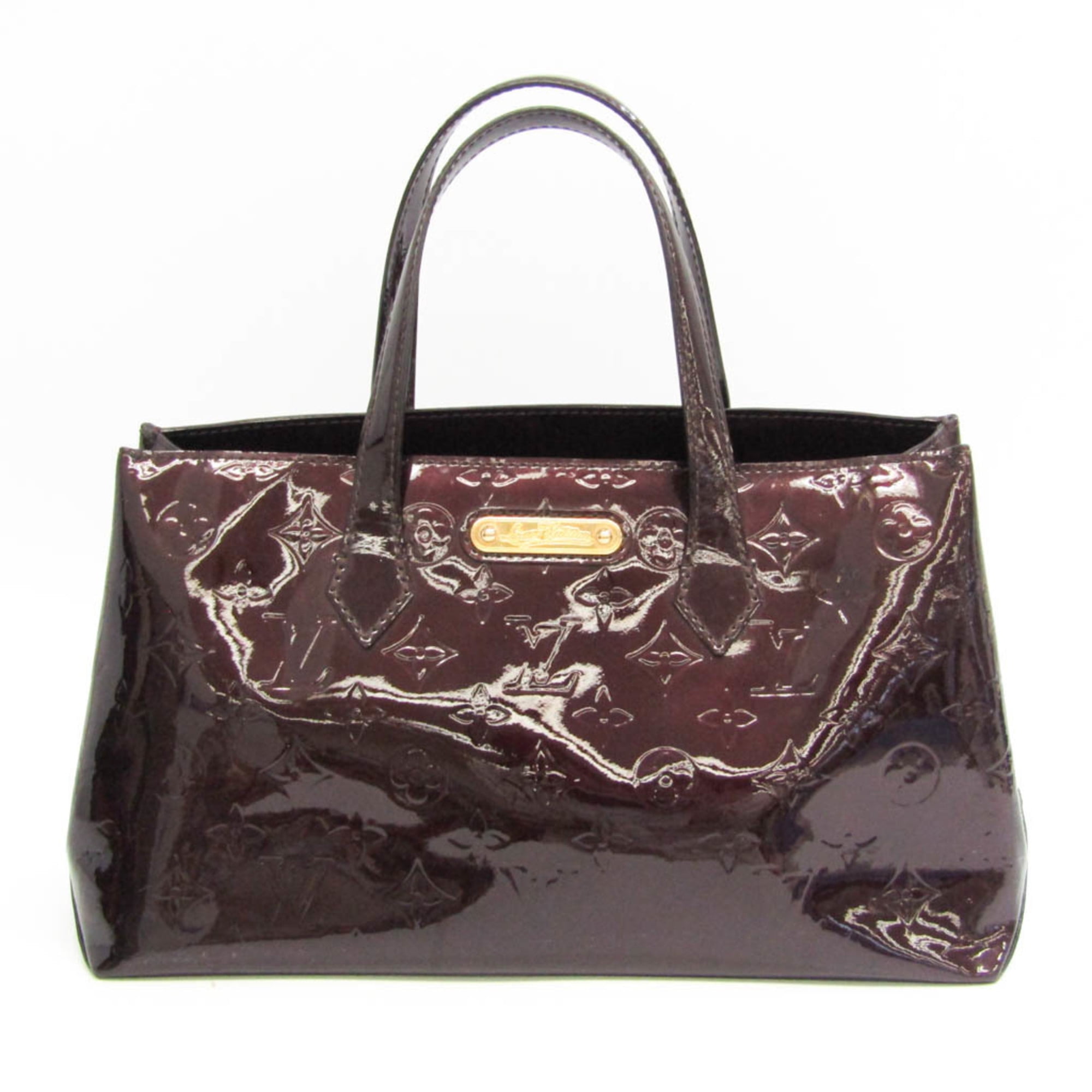 Authenticated used Louis Vuitton Bag Wilshire PM Amaranto Dark Purple Handbag Tote Women's Monogram Verni M93641 Louisvuitton, Adult Unisex, Size: (