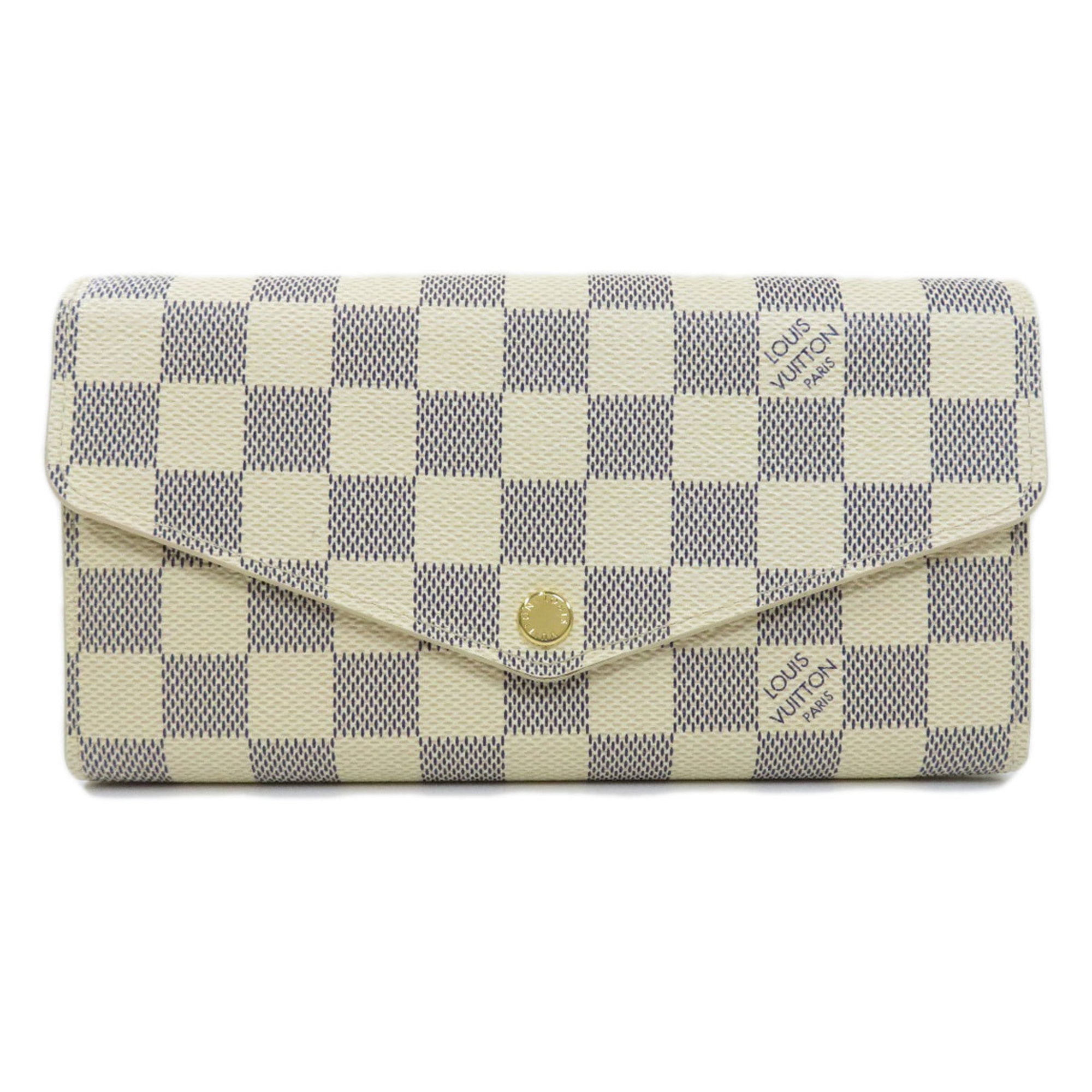 Louis Vuitton Bi-Fold Wallet N63208 Sarah Wallet Damier Azur White