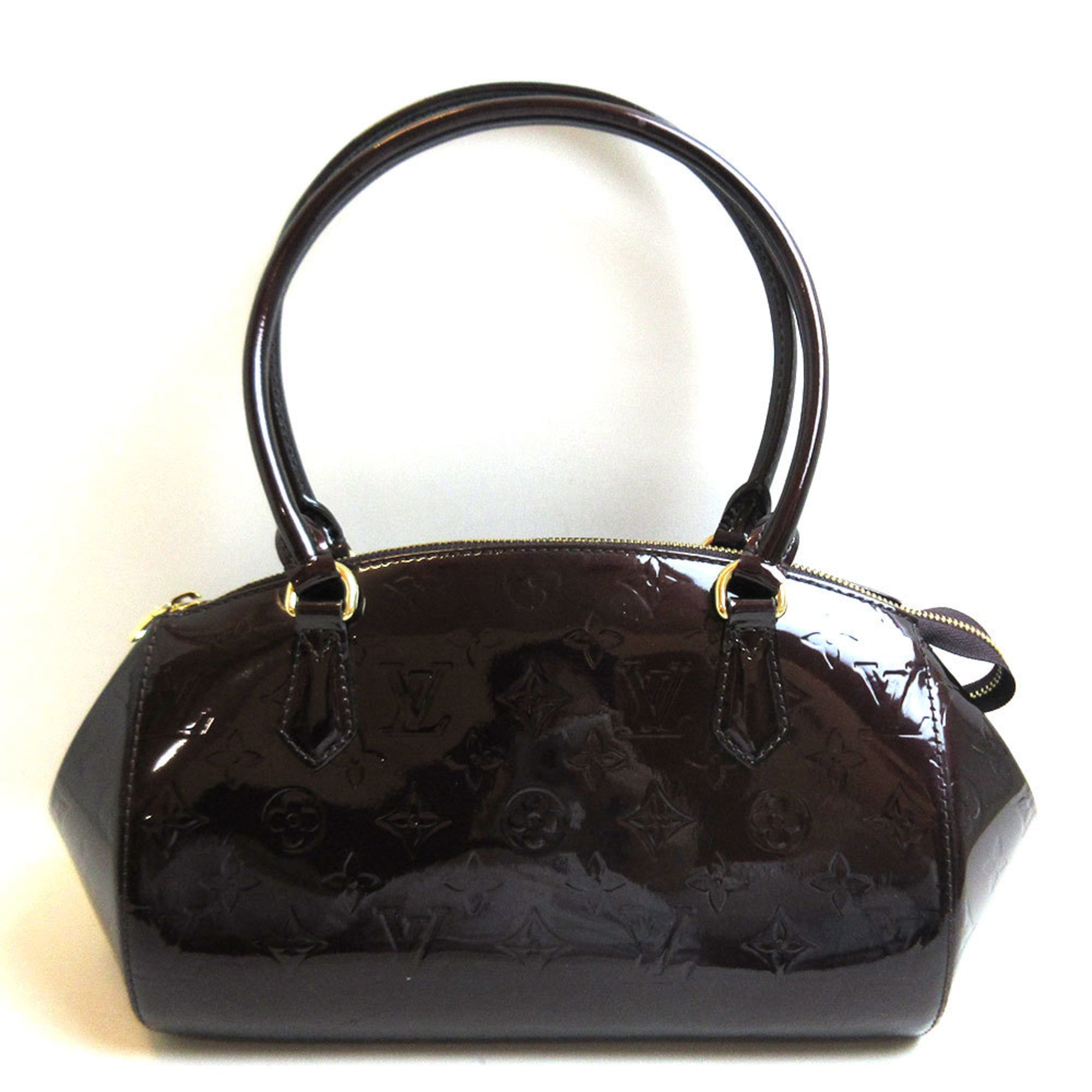 Authenticated Used Louis Vuitton Sherwood PM Amaranto Dark Purple Handbag  Semi-Shoulder Women's Monogram Verni M91493 LOUISVUITTON 